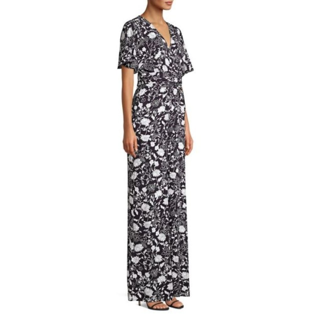 NWT Likely Nellie Floral V-Neck Jumpsuit | Size O | Navy Blue